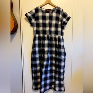 Model No.17 Full Length Tea Dress in Brighton Plaid Linen